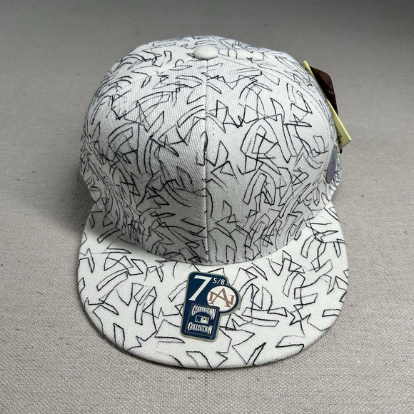 Vintage American Needle Yankees Hat All Over Print Fitted 7 5/8 MLB Baseball Y2K - Picture 1 of 7